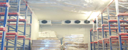 ﻿바닥에서 천장까지 랙(rack)을 설치한 냉동 창고의 전기 장치와 스프링클러 헤드는 포크 호이스트의 이동으로 손상 위험이 매우 큽니다.
